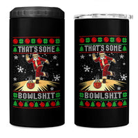 Funny Christmas Bowling 4 in 1 Can Cooler Tumbler Thats Some Bowlshit Xmas Bowler Santa - Wonder Print Shop