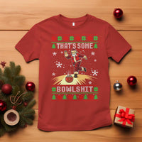 Funny Christmas Bowling T Shirt Thats Some Bowlshit Xmas Bowler Santa - Wonder Print Shop