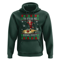 Funny Christmas Bowling Hoodie Thats Some Bowlshit Xmas Bowler Santa - Wonder Print Shop