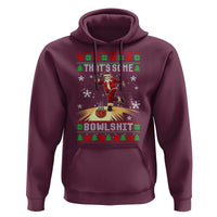 Funny Christmas Bowling Hoodie Thats Some Bowlshit Xmas Bowler Santa - Wonder Print Shop