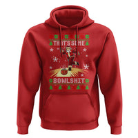 Funny Christmas Bowling Hoodie Thats Some Bowlshit Xmas Bowler Santa - Wonder Print Shop