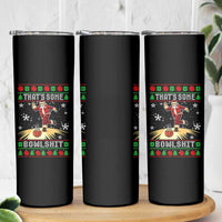 Funny Christmas Bowling Skinny Tumbler Thats Some Bowlshit Xmas Bowler Santa - Wonder Print Shop
