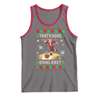 Funny Christmas Bowling Tank Top Thats Some Bowlshit Xmas Bowler Santa - Wonder Print Shop