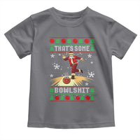 Funny Christmas Bowling Toddler T Shirt Thats Some Bowlshit Xmas Bowler Santa - Wonder Print Shop