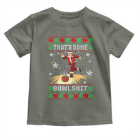 Funny Christmas Bowling Toddler T Shirt Thats Some Bowlshit Xmas Bowler Santa - Wonder Print Shop