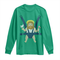 Funny Christmas Baby Jesus Long Sleeve Shirt Xmas Christian Little Boy - Wonder Print Shop
