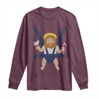 Funny Christmas Baby Jesus Long Sleeve Shirt Xmas Christian Little Boy - Wonder Print Shop