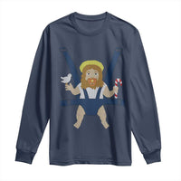 Funny Christmas Baby Jesus Long Sleeve Shirt Xmas Christian Little Boy - Wonder Print Shop