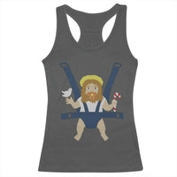 Funny Christmas Baby Jesus Racerback Tank Top Xmas Christian Little Boy - Wonder Print Shop