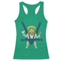 Funny Christmas Baby Jesus Racerback Tank Top Xmas Christian Little Boy - Wonder Print Shop