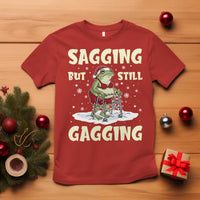 Funny Sagging But Still Gagging Christmas Frog T Shirt Funny Cringe Meme Gag Humor - Wonder Print Shop