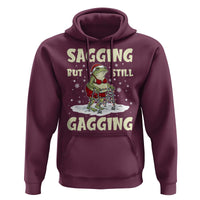 Funny Sagging But Still Gagging Christmas Frog Hoodie Funny Cringe Meme Gag Humor - Wonder Print Shop