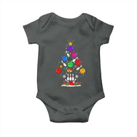 Funny Bowling Christmas Tree Lights Xmas Bowler Baby Onesie - Wonder Print Shop