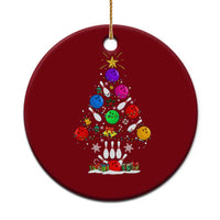 Funny Bowling Christmas Tree Lights Xmas Bowler Ceramic Ornament - Wonder Print Shop