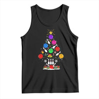Funny Bowling Christmas Tree Lights Xmas Bowler Tank Top - Wonder Print Shop