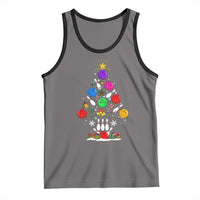 Funny Bowling Christmas Tree Lights Xmas Bowler Tank Top - Wonder Print Shop