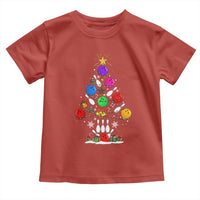Funny Bowling Christmas Tree Lights Xmas Bowler Toddler T Shirt - Wonder Print Shop