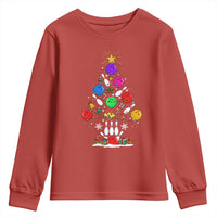 Funny Bowling Christmas Tree Lights Xmas Bowler Youth Sweatshirt - Wonder Print Shop