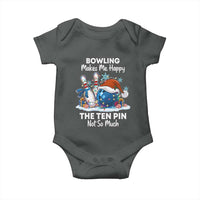 Funny Christmas Bowling Baby Onesie Bowling Makes Me Happy The Ten Pin Not So Much - Wonder Print Shop
