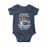 Funny Christmas Bowling Baby Onesie Bowling Makes Me Happy The Ten Pin Not So Much - Wonder Print Shop