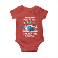 Funny Christmas Bowling Baby Onesie Bowling Makes Me Happy The Ten Pin Not So Much - Wonder Print Shop
