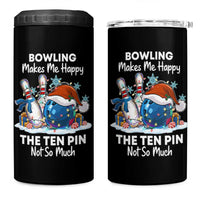Funny Christmas Bowling 4 in 1 Can Cooler Tumbler Bowling Makes Me Happy The Ten Pin Not So Much - Wonder Print Shop