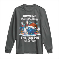 Funny Christmas Bowling Long Sleeve Shirt Bowling Makes Me Happy The Ten Pin Not So Much - Wonder Print Shop