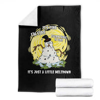 Funny It Is Fine I Am Fine Everything Is Fine Its Just A Little Meltdown Throw Blanket Christmas Snowman - Wonder Print Shop