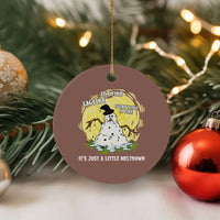 Funny It Is Fine I Am Fine Everything Is Fine Its Just A Little Meltdown Ceramic Ornament Christmas Snowman - Wonder Print Shop
