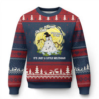 Funny It Is Fine I Am Fine Everything Is Fine Its Just A Little Meltdown Ugly Christmas Sweater Xmas Snowman - Wonder Print Shop