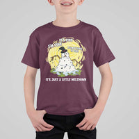 Funny It Is Fine I Am Fine Everything Is Fine Its Just A Little Meltdown T Shirt For Kid Christmas Snowman - Wonder Print Shop