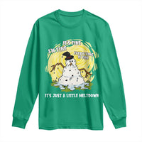 Funny It Is Fine I Am Fine Everything Is Fine Its Just A Little Meltdown Long Sleeve Shirt Christmas Snowman - Wonder Print Shop