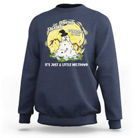 Funny It Is Fine I Am Fine Everything Is Fine Its Just A Little Meltdown Sweatshirt Christmas Snowman - Wonder Print Shop