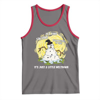 Funny It Is Fine I Am Fine Everything Is Fine Its Just A Little Meltdown Tank Top Christmas Snowman - Wonder Print Shop