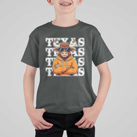 Texas Fan T Shirt For Kid Longhorns Cow Texas Pride Sport Lover - Wonder Print Shop