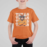 Texas Fan T Shirt For Kid Longhorns Cow Texas Pride Sport Lover - Wonder Print Shop