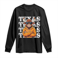 Texas Fan Long Sleeve Shirt Longhorns Cow Texas Pride Sport Lover - Wonder Print Shop