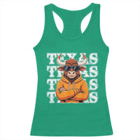 Texas Fan Racerback Tank Top Longhorns Cow Texas Pride Sport Lover - Wonder Print Shop