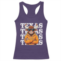 Texas Fan Racerback Tank Top Longhorns Cow Texas Pride Sport Lover - Wonder Print Shop