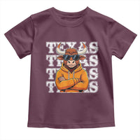 Texas Fan Toddler T Shirt Longhorns Cow Texas Pride Sport Lover - Wonder Print Shop