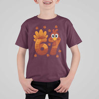 67 Thanksgiving T Shirt For Kid Funny Turkey Thanksgiving Six Seven Meme - Wonder Print Shop