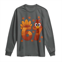 67 Thanksgiving Long Sleeve Shirt Funny Turkey Thanksgiving Six Seven Meme - Wonder Print Shop