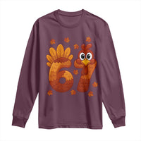 67 Thanksgiving Long Sleeve Shirt Funny Turkey Thanksgiving Six Seven Meme - Wonder Print Shop