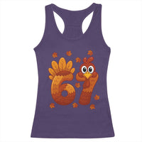 67 Thanksgiving Racerback Tank Top Funny Turkey Thanksgiving Six Seven Meme - Wonder Print Shop