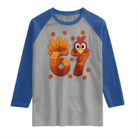 67 Thanksgiving Raglan Shirt Funny Turkey Thanksgiving Six Seven Meme - Wonder Print Shop