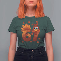 67 Thanksgiving T Shirt For Women Funny Turkey Thanksgiving Six Seven Meme - Wonder Print Shop
