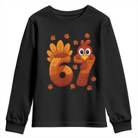 67 Thanksgiving Youth Sweatshirt Funny Turkey Thanksgiving Six Seven Meme - Wonder Print Shop