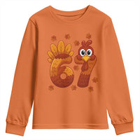 67 Thanksgiving Youth Sweatshirt Funny Turkey Thanksgiving Six Seven Meme - Wonder Print Shop