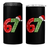 Personalized 67 Christmas 4 in 1 Can Cooler Tumbler Custom Text Rizz Aura Farming Six Seven Meme Gen Alpha - Wonder Print Shop