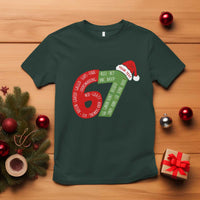 Personalized 67 Christmas T Shirt Custom Text Rizz Aura Farming Six Seven Meme Gen Alpha - Wonder Print Shop
